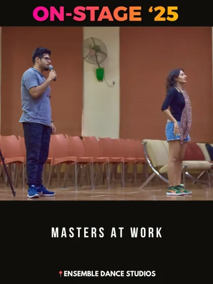 The masters at work. Our founders, Isha and Rohit, personally oversee rehearsals, providing expert guidance and ensuring the highest quality performance.