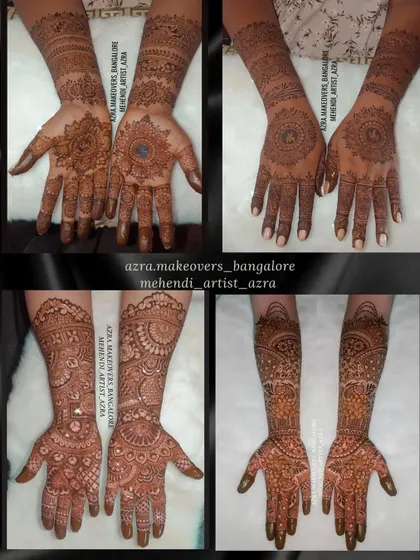 Here you can see a range of my work, including traditional mandalas and intricate full-arm patterns.