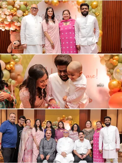 A Mundan is a celebration for the whole family. It was wonderful to see all the loved ones who came to bless the little one on his special day.