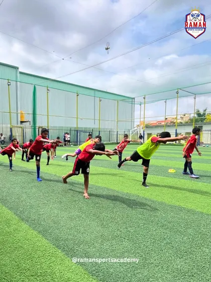 Players engaged in a dynamic yoga pose, improving their balance and coordination.