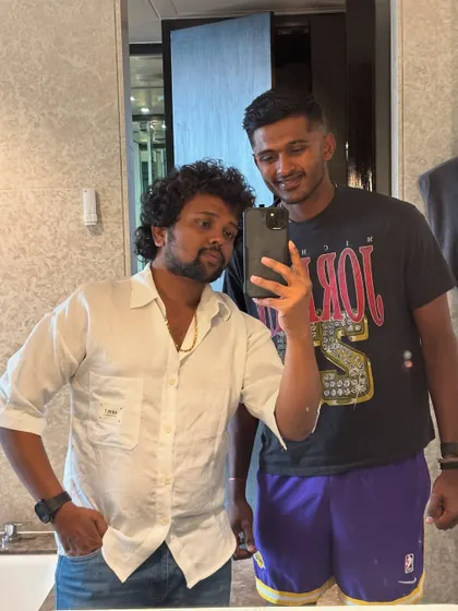 A selfie with Sai Sudharsan.