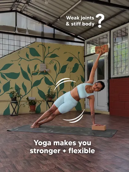 Yoga is a powerful tool for building both strength and flexibility. In this Vasisthasana (Side Plank) variation using a block, you can see how we build core stability and arm strength while learning to use props to support our practice. It’s about finding your power in a sustainable, accessible way.