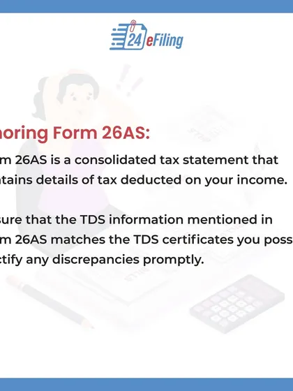 Form 26AS is your consolidated tax statement. We always cross-verify the TDS details in this form with your TDS certificates to identify and rectify any discrepancies promptly.
