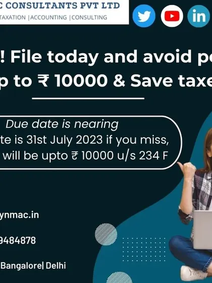 This is an alert to file your return before the deadline to avoid a penalty of up to ₹10,000 under section 234F. Let's get it done on time and save you money.