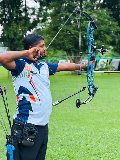 This is me in my element, demonstrating the form and focus required for competitive compound archery. As a national medalist, I bring years of experience to every training session, whether you're a beginner or a seasoned competitor.