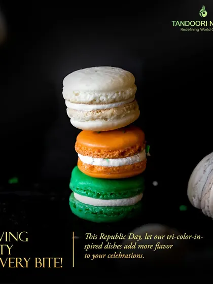 Serving unity in every bite. These tri-color macarons are our creative and delicious tribute for a Republic Day celebration.