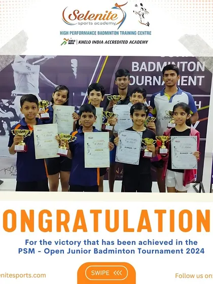A group of our young champions celebrating their victories at the PSM Open Junior Badminton Tournament. The future of badminton is bright.
