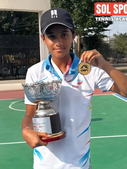 Champion vibes from Aadhya Kalla, who takes home the gold medal at the Inter School Tennis Championships. We are proud of her hard work and fighting spirit.
