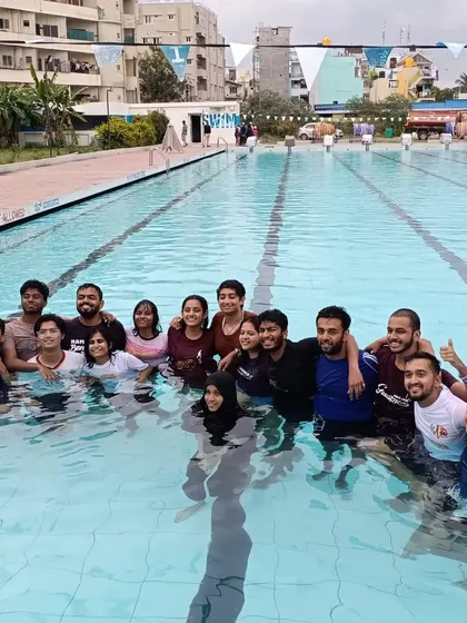 Swimming is better with friends! We love hosting groups and seeing our community come together. Grab your crew and make a splash at one of our pools for a fun and healthy group activity.