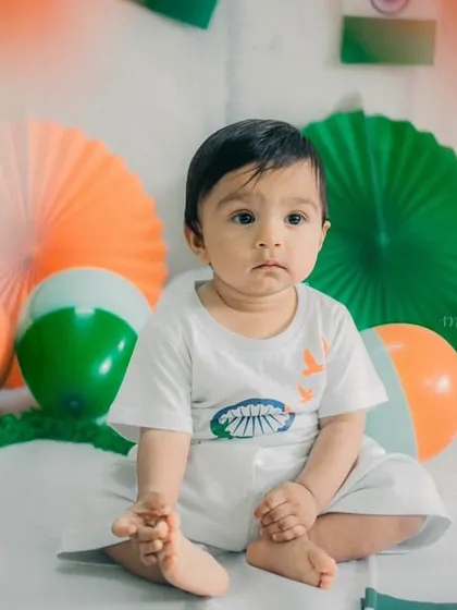 A more pensive and quiet moment from the shoot. Even without a smile, the baby's curious expression makes for a beautiful and authentic portrait.