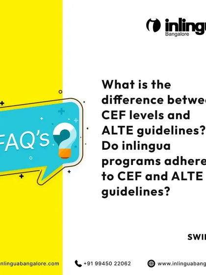 A repeated FAQ graphic to ensure users see and understand the importance of standardized certifications like CEFR and ALTE, which are central to our program's value.