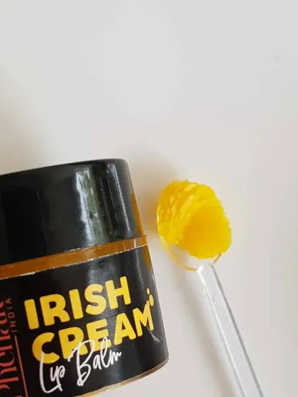 This texture shot shows the rich, buttery consistency of my Irish Cream Lip Balm. Made with natural oils and butters, it’s designed to melt onto your lips for deep, lasting hydration.
