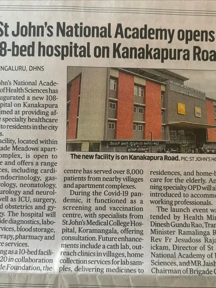 A closer look at the newspaper article announcing the new 108-bed St. John's Hospital. It's rewarding to see a project that serves thousands of people come to fruition and be recognized.