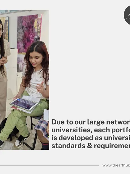 Thanks to my large network of universities, every portfolio is developed according to specific university standards and requirements, as seen in this group review session.