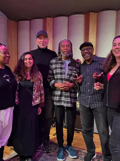A group photo with Bobby McFerrin and his vocal group 'MOTION'. Singing and sharing joy with these angels was a truly heartwarming experience.