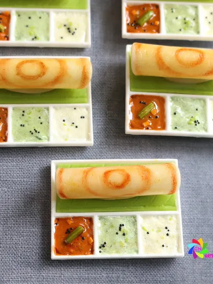 These dosa platter miniatures are ready to be sent out as custom gifts. You can learn to make these and even add personalized touches in my online workshops.