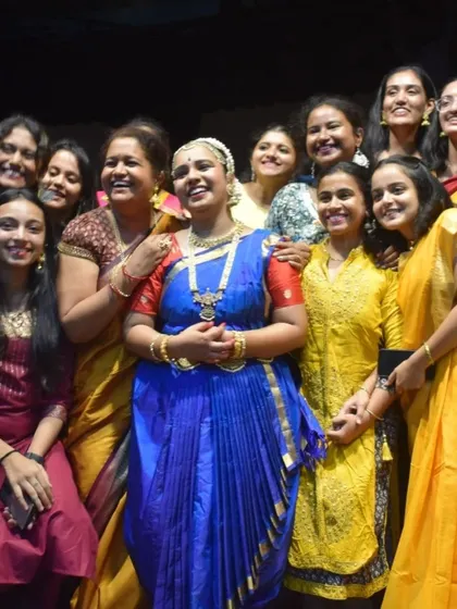 Surrounded by my students after a performance. Their love and energy are my biggest motivation.