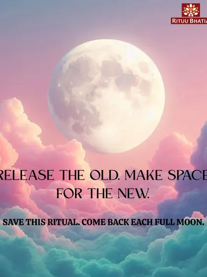 Every full moon is a cosmic checkpoint to release the old and make space for the new. I encourage you to save this ritual and come back to it each month to ground your energy and intentions.