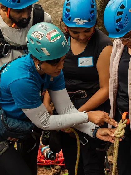 Meet Gopika, who works for a feminist organization and was introduced to climbing by her therapist. She was hooked after her first BCI workshop and loves the welcoming, safety-conscious community.