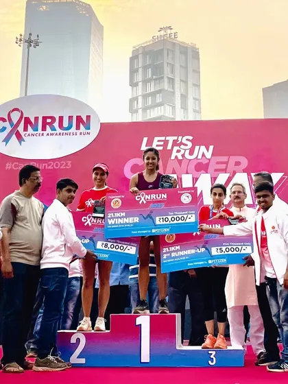 A first-place finish at the Canrun 21.1km race on Women's Day. There's no better way to celebrate our strength than by running to raise awareness for a great cause.
