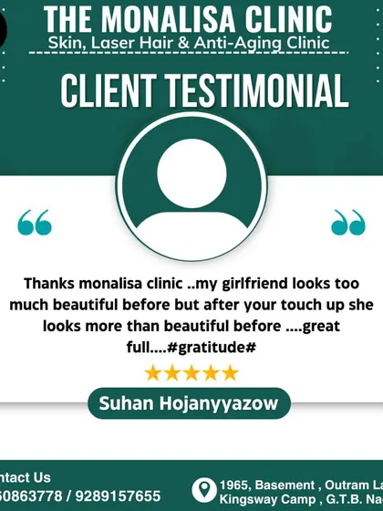 It brings us joy to know our treatments make a difference. This testimonial shares how a client's girlfriend looks "more than beautiful" after her touch-up at our clinic.