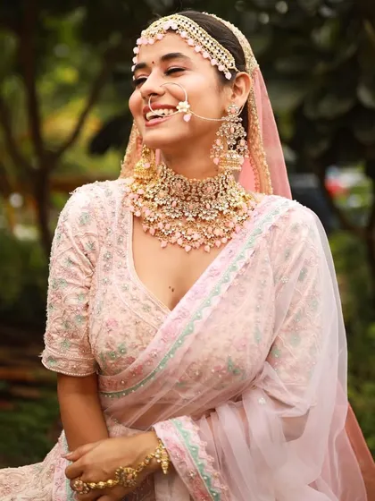 This bride's happy and carefree spirit is captured in this shot. The minimal makeup allows her natural beauty to shine.