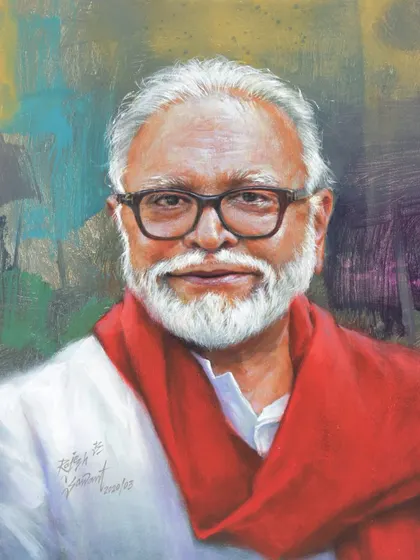 A portrait of Hon. Shri Chhagan Bhujbal, painted for his birthday.