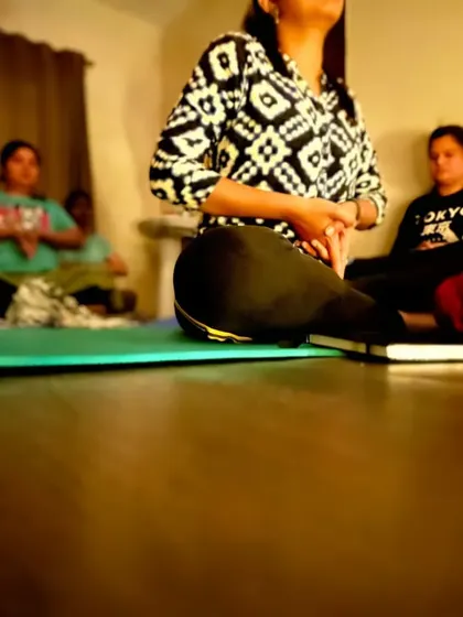 An announcement for my Anubhuti Yoga Retreat, a comprehensive wellness program that includes yoga, sound healing, and deep relaxation. These retreats are a chance to immerse yourself fully in the practice.