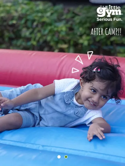 The "after camp" look: happy, tired, and proud. This is the result of a day filled with active play, learning, and making new friends.