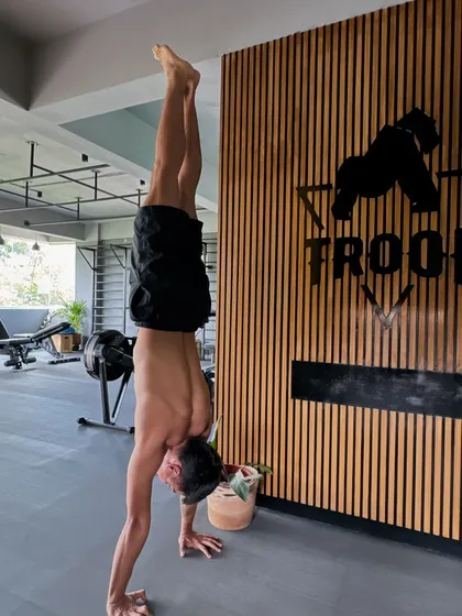Celebrating six months of Troop HQ with a handstand. This space has been home to so much movement, growth, and community building.