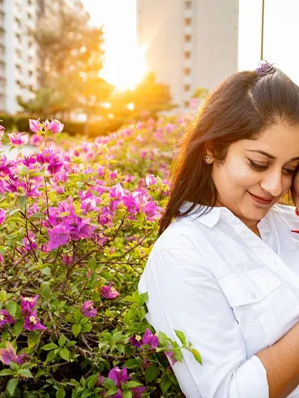 A mother and her baby enjoying the sunset glow. I love finding beautiful spots with great light for outdoor family photos.