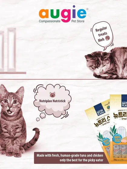 I get it, some cats are just plain picky. That's why I brought in the Nutriplan Nutristick. It's a super tasty treat made from human-grade tuna and chicken that even the most selective cats can't resist. It's the perfect way to say "I love you."