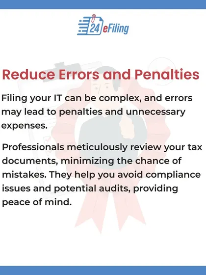 Filing IT returns can be complex, and small errors can lead to large penalties. We meticulously review your documents to minimize mistakes, reduce your risk of an audit, and give you peace of mind.