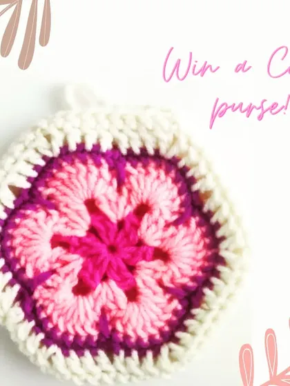 A Mother's Day giveaway announcement featuring a beautiful African flower hexagon pouch. Handmade gifts are a wonderful way to show your love and appreciation.