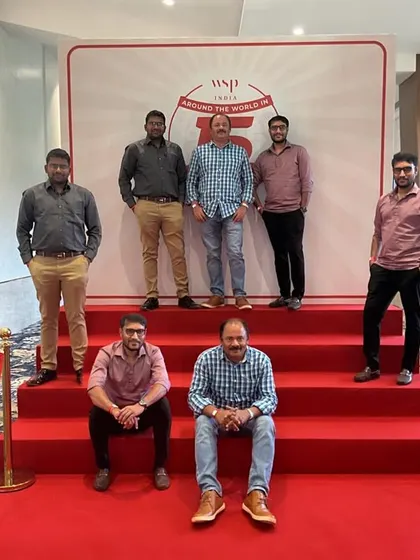 A repeat image from the WSP India anniversary, showcasing the fun and engaging Duplicate Photo Booth. This effect is always a conversation starter and creates unique, memorable group photos.