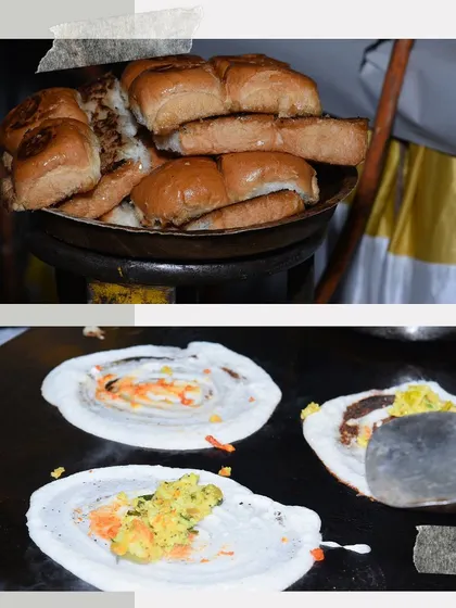 We believe that good food makes great celebrations. Our live counters, like this pav bhaji and dosa station, are designed to create a memorable dining experience.