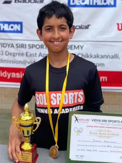 Darsh Malhan clinches the State Open Title in the U10 Singles category. His determination and hard work continue to shine, and this is just the start of an amazing journey.