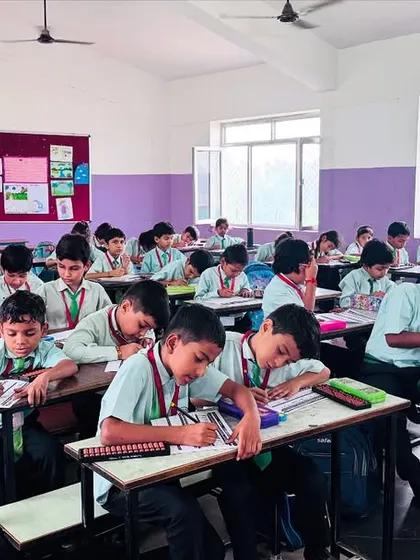 The focused environment in one of our partner school classrooms. Our program is designed to integrate seamlessly into a school's existing activities.