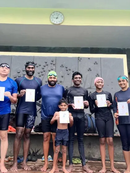 A group of our adult learners proudly showing off their Bronze and Silver certificates. It's a great feeling to achieve a new skill.