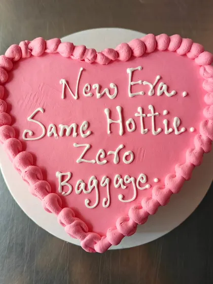 Another look at our popular divorce celebration cake. Because every new chapter deserves a delicious and fun cake.