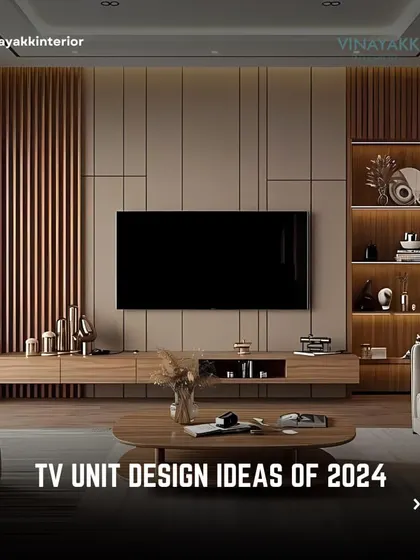 A TV unit can be a major style statement. This collection of TV unit designs for 2024 showcases ideas ranging from minimalist floating consoles to elaborate wooden paneled walls with integrated shelving.