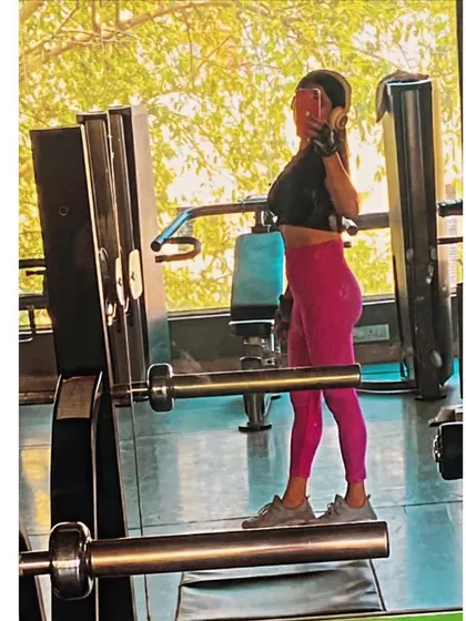 A gym selfie moment. Loving the process and the journey.