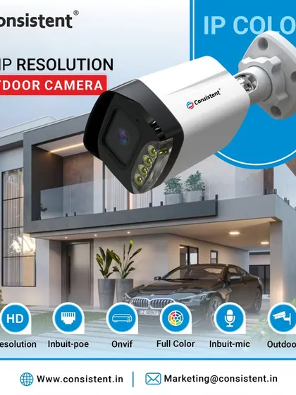 Our 8MP IP Color Outdoor Camera provides exceptional clarity for monitoring your property's exterior. It features an inbuilt Power-over-Ethernet (PoE) system for simple installation, full-color night vision, and an integrated microphone to capture both video and audio evidence.