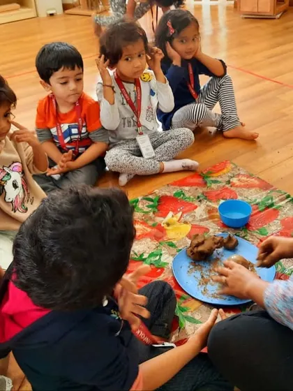 Glimpses from our Ganesh Chaturthi celebration, where children learned to make a Ganesha idol from pottery clay.