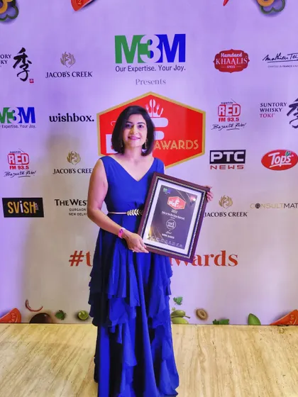Throwback to winning Gurgaon's Top 5 Baker's award. Every award is a milestone that encourages me to continue growing and creating.