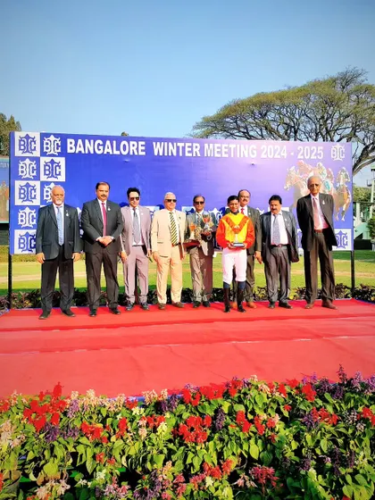 The winning team of Gloriousness celebrates their victory in The Bangalore Juvenile Million.