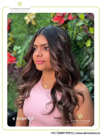 Face-framing highlights are a great way to brighten your look. Here, we added lighter pieces around the face for a flattering and youthful effect.