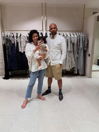 A glimpse into my life lately. This picture captures my family's different styling personalities, all matching in white.
