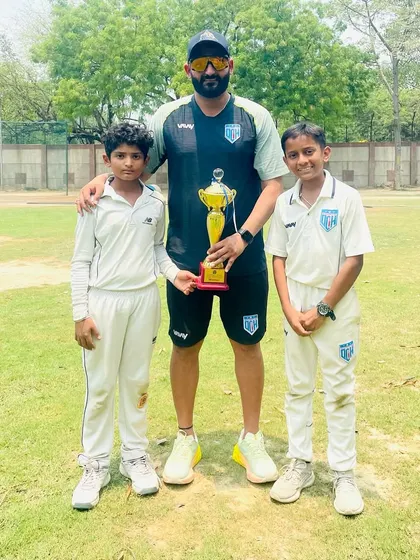 With the Man of the Series and the Best Batsman of the tournament. Nurturing young talent is my passion.