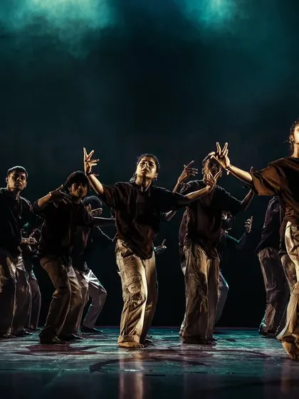 A powerful moment of contemporary dance from one of our stage showcases. Our training covers a wide range of styles, focusing on expression and technique.